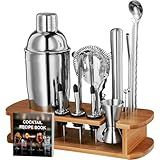 Cocktail Shaker Set - 17 Piece Stainless Steel Mixology Bartender Kit, Drink Martini Shaker, Home Bar Accessories, Cocktail Kit, Stainless Steel Bar Set, Shakers Bartending