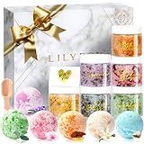 Valentines Day Gifts for Women - 15 Pcs Luxury Spa Gift Set Bath and Body Gift Set for Mom & Dad | Perfect Mothers Day Gift, Christmas, Birthday Gifts with 6 x 150g Bath Salt & 6 x 100g Bath Bomb