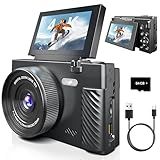 4K Digital Camera for Photography, 64MP WiFi Vlogging Camera with 180° Flip Screen, Point and Shoot Camera for YouTube, Beginner Camera with Beauty Mode & 64GB SD Card