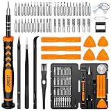JOREST 59Pcs Small Precision Screwdriver Set with Torx T5, T6, T8, Mini Repair Tool Kit for Macbook, Computer, Laptop, iPhone, PS4 PS5, Xbox, Switch, Eyeglasses, Watch, PC, Ring Doorbell, Electronic