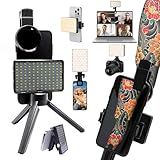 Tattoo Equipment Supplies TikTok Remove Glare LED Polarized Fill Light with 120 LED Beads and CPL Filter Lens Alix Earle Lighting for Video Recording,TikTok,YouTube,for Phone, Camera, Laptop, iPad