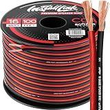 Install Link 16 AWG Gauge Speaker Wire (100 Feet) Car or Home Theater (CCA)
