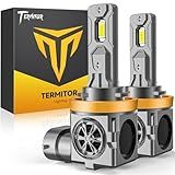 Termitor H11/H9/H8 Bulbs, 50,000LM 10X Ultra-Brightness, Real 1:1 Halogen Mini Size, 6500K Cool White H11 Fog Light Conversion Kits, 10-Year Extended Lifespan, Plug and Play, Pack of 2
