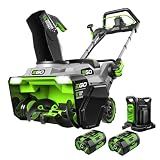 EGO POWER+ 21" Electric Snow Blower, Cordless Auger-Propelled, Includes (2) 56 V 7.5Ah Batteries and Dual Port Charger - SNT2125AP