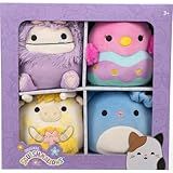 Squishmallows Original Easter 4-Pack – Official Jazwares Plush Box Set (Little)