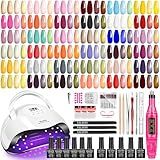 YALSYNY NAIL POLISH KIT with U V Lamp and Drill Starter Kit 36 Colors Gel Nail Polish Nail Art Gel Manicure Kit