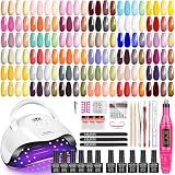 YALSYNY NAIL POLISH KIT with U V Lamp and Drill Starter Kit 36 Colors Gel Nail Polish Nail Art Gel Manicure Kit