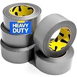 5-Pack Duct Tape - Heavy Duty, Waterproof - 90 Ft x 2 In - Silver, Flexible, No Residue, Easy Tear, All-Weather, Duct Tape Bulk for Outdoor Use, DIY, School, Office, B2B, Repairs, Supplies, Crafts