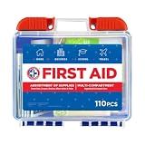 Be Smart Get Prepared 110 Pc First Aid Kit - Home, Car, Office, Travel, FSA