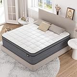 Ayeawo Queen Mattress, 12 Inch Hybrid Queen Size Mattresses in a Box with Gel Memory Foam and Individual Pocket Springs|Pressure Relief & Motion Isolation, Medium Firm Feel