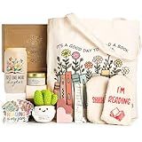 MHSMHL Book Lovers Gifts for Women, Gifts for Book Lovers Women, Bookish Gift for Readers, Reading Accessories Gift for Reading Club Present for Christmas Birthday White Elephant Secret Santa