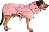 Spark Paws Dog Raincoat, Waterproof Windproof Rain Jacket, for Small Medium Large Extra Large Dogs, Reflective Breathable Full-Body Coverage Dry Suit - Sea Pink, 3XL