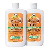 Absorbine Veterinary Liniment Gel, Topical Menthol Analgesic Rub for Sore Muscle, Joint & Arthritis Pain Relief, 12oz Bottle 2-Pack