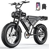 ASKGO Electric Bike for Adults, 2500W Peak Electric Dirt Bike, 100 Miles 36MPH E-Bike with 48V 20AH Removable Battery, 20" Fat Tire All-Terrain Ebike with NFC & Password Unlock