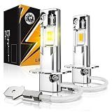 Auxbeam H3 Fog Lights 3000K Golden Yellow, Enhanced Visibility Offroad Lights, Plug and Play, Pack of 2