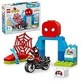 LEGO DUPLO Marvel Spin’s Motorcycle Adventure Fantasy Playset, Based on Spidey and His Amazing Friends TV Show, Build-and-Rebuild, Toddler Toys, Preschool Motorcycle Toy for Kids' Ages 2 and Up, 10424