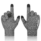 Achiou Winter Gloves, Glove for Men Women, Upgraded Touch Screen Texting Warm Running with Thermal Soft Knit Lining