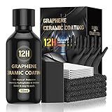 𝐀𝐝𝐯𝐚𝐧𝐜𝐞𝐝 𝗚𝗿𝗮𝗽𝗵𝗲𝗻𝗲 Ceramic Coating for Cars (70ml) - 10H Graphene Coating for Car Detailing - 10+ Years of Long Lasting Protection - Ultra High Gloss & Shine, Extremely Hydrophobic