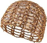 Coesik Women’s Sequin Crochet Hat Summer Beanie Handmade Boho Skull Cap Sparkly Knit Hat for Party Travel Daily Wear A-Khaki