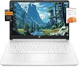 HP 14 Laptop (14" Micro-edge, Intel N4120, 16GB RAM, 192GB(64GB eMMC+128GB SD), 1-Yr Microsoft 365, 11-Hrs Long Battery Life, Narrow-Bezel, Webcam, WiFi, Win 11 Home in S Mode, Student & Home, White