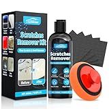 GLOWPOINT Car Scratch Remover, 300ml Scratch Repair & Swirl Remover Kit for Vehicles, Scratch Eraser Restorer & Polishing with Pad and Nano Sparkle Cloth for Light Scratches, Oxidation, Water Spots