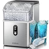 Kismile Nugget Ice Maker Countertop, 35 lbs/Day, Stainless Steel