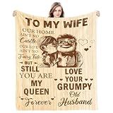 CENSIHER Gift for Wife from Husband to My Wife Blanket Wedding Anniversary Romantic Gifts for Women | Birthday Christmas Valentine's Mother's Day Blanket Healing Thoughts Presents for Her