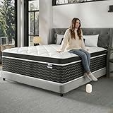 Ruoysun Luxury California King Mattress 12 Inch, Hybrid Mattress Cal King in a Box, 7-Zones& Extra Edge Support, Cooling Gel Memory Foam& Pocket Spring, Motion Isolation, Pressure Relief, Medium Firm
