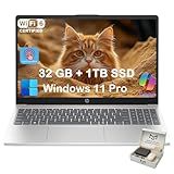 HP 15.6 Touchscreen Laptop Computer for Business & Student, Intel 13th Gen Core i3(Up to 4.5GHz), HD Touch Display, 32GB RAM, 1TB SSD, AI Copilot, Win 11 Pro, with Accessories