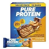 Pure Protein Chocolate Peanut Butter Protein Bars, 20g Protein, 12 Ct