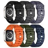 6-Pack Sport Bands Compatible with Apple Watch Ultra 4/3/2 Band