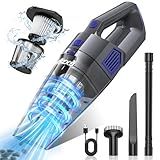 Gxzsk Handheld Vacuum Cordless, 15000PA Strong Suction Hand Held Car Vacuum Cleaner Rechargeable, Portable Hand Vacuum with Multi-Nozzles & Washable Filter for Home Office, Car, Pets