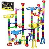 Magicfly Marble Run, 127 Pcs Marble Runs for Kids, Glass Marbles for Kids