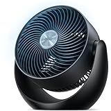 DREO Fan for Bedroom, Table Air Circulator for Whole Room, 11 Inch, 60ft Strong Airflow, 120° adjustable tilt, 20db Low Noise, Quiet, 3 Speeds, Desk Fan for Home,Office, Kitchen