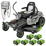 EGO POWER+ Z6 Zero Turn Riding Lawn Mower, 52" Deck, Includes (6) 56V 10.0Ah Batteries and 880W Charger - ZT5216L