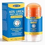 60% Urea Foot Cream Stick with 2% Salicylic Acid - Maximum Strength Callus Remover for Dry Cracked Heels, Hands, Knees - Non-Greasy Solid Shea Butter Heel Balm for Intensive Formula & Easy To Use