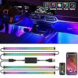 Nilight 4PCS USB Car Interior Lights Dream Color App and Remote Control