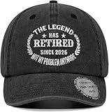 Retirement Gifts for Men Women 2026 Retired Hat Gift for Friend Mom Dad and Coworker, Boss Ideas Embroidered Baseball Cap (US, Alpha, One Size, Black 2026)