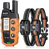 Bousnic Dog Shock Collar 2 Dogs (5-120Lbs) - 3300 ft Waterproof Training Collar for Dogs Large Medium Small with Rechargeable Remote, Beep (1-8) Vibration (1-16) and Humane Shock (1-99) Modes