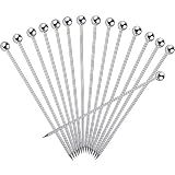 FATLODA 15PCS Cocktail Picks, Stainless Steel Cocktail Toothpicks 4.3 in