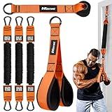 HOXWC Home Gym Equipment, Heavy Resistance Bands with Handles, Tricep Workout Equipment, Bicep Curl Workout, Pull Down Attachment for Arms Back Exercise, Best Replacement for Lift Pulley System