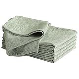 Laura Ashley Harper Luxuriously Smooth Fabric Napkins for Formal or Casual Dining, Holiday, Banquet, Wedding or Party, Set of 6 Napkins, Sage