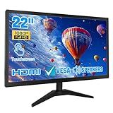 ERCGWOP Touchscreen Monitor 22 Inch FHD 1920x1080P IPS PC Monitor, 10-Point Touch Screen Computer Display with HDMI VGA USB Ports, Built-in Speakers, VESA Mountable
