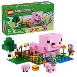 LEGO Minecraft The Baby Pig House Toy Figures and Playset - Building Minecraft Toy for Kids, Boys and Girls, Ages 7+ - Gift for Birthdays - with 2 Minifigures for Pretend Play - 21268