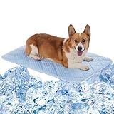 Dog Cooling Mat, 36"x24"Washable Cooling Mat for Dog, Foldable Kennel Pet Bed, Cool Pad (Cool &Warm Surface) for All Seasons Use, Pet Pads for Cats Use in Crate, Kennel, Bed, Sofa (Large)