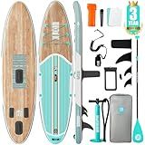 Niphean Inflatable Stand Up Paddle Board with Stabiltrac Fin Design and SUP Accessories, Anti-Slip EVA Deck, 10’6’’ Inflatable Paddle Boards for Adults & Youth of All Skill Levels