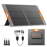 100W Portable Solar Panel for Power Station, 24% High Efficiency ETFE Foldable Solar Panel Charger, QC3.0, Type-C 60W, MC4 Output, IP65 Waterproof, for Outdoor Camping, RV, Emergency Power Supply