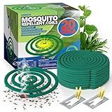 Mosquito Repellent Coils -Mosquito Repellent Outdoor Patio Fresh Scent,Use Reaches Up to 10 feet, Each Mosquito Coils Burns for 5-7 Hours (Contains 20 coils & 2 Stands)