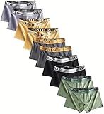 LuxeCore Men's Breathable Boxer Briefs, 10 Pack, Moisture Wicking Quick-Dry Underwear, Comfortable Stretch Waistband, Multipack(M) Multicolor