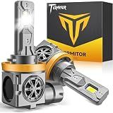 Termitor Upgraded H11/H9 Light Bulbs, 96,000LM Ultra Bright Output, 6500K Cool White, IP68 Waterproof, 1:1 OEM Halogen Size, 3-Minute Plug and Play Installation, Pack of 2